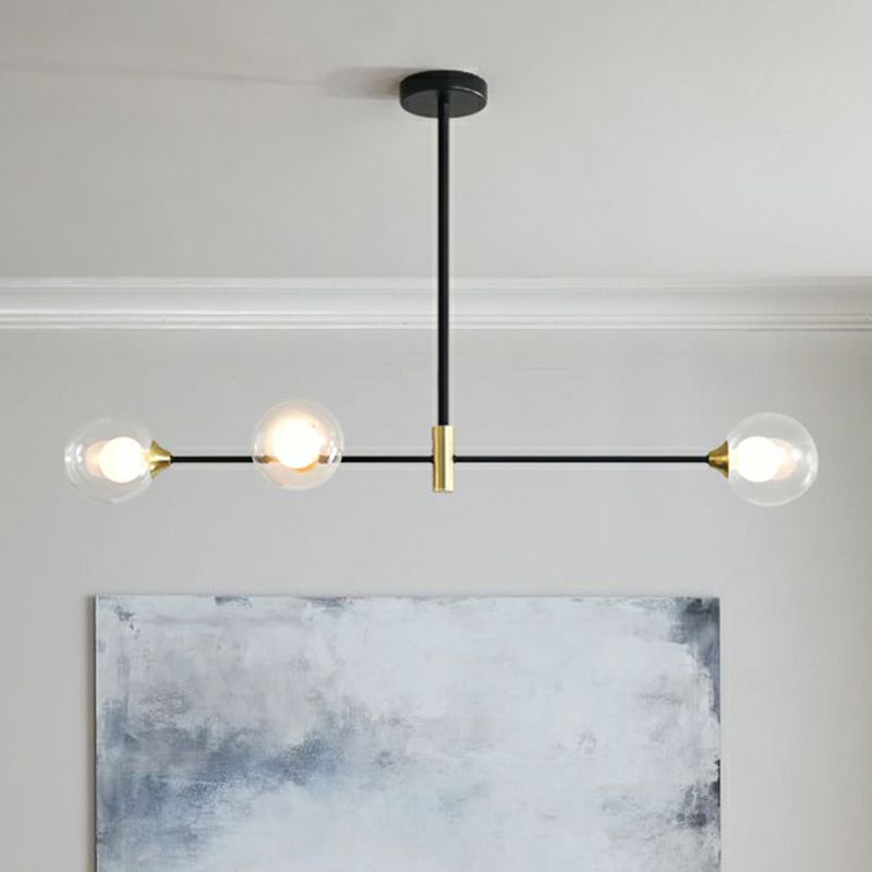 Hanglamp Metaal Zwart Glazen Bollen G9 Fitting Scandinavisch Design Eetkamer Woonkamer Slaapkamer Verlichting | Sansoti