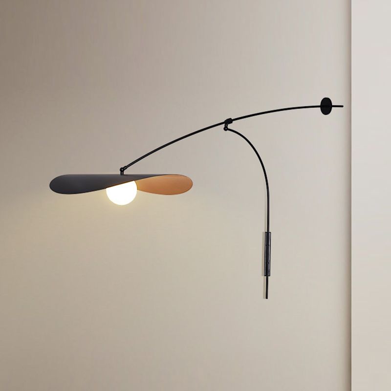 Wall Lamp Arc Metal Glass Black Gold Bedroom Living Room Ambient Lighting Modern Industrial Design | Sansoti