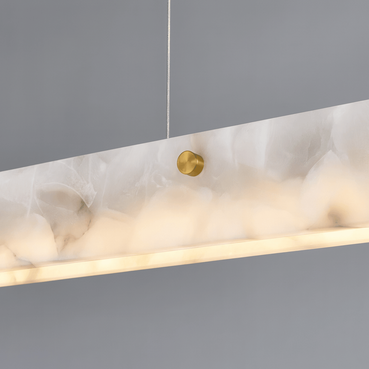 Lineaire Hanglamp Marmer Goudkleurig Design Eetkamerlamp Natuursteen LED Verlichting Keukeneiland Eettafel | Sansoti