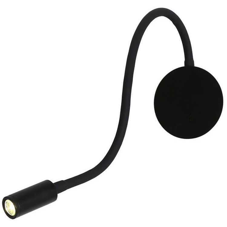 Regulowana lampa ścienna LED – obrót o 360° – industrialny design, czarny metal – bezpośrednie oświetlenie ścienne do salonu, sypialni i przedpokoju, nowoczesne wnętrze | Sansoti