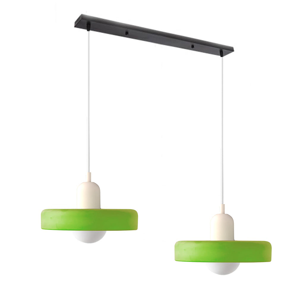 Luccon double pendant lamp glass G9 35 cm modern dining room living room design lighting | Sansoti