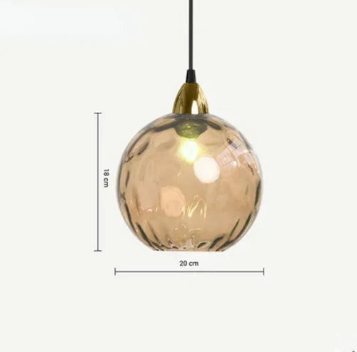 Glas-Kugelhängeleuchte E27 mit warmem Licht für Wohnzimmer Esszimmer Schlafzimmer stimmungsvolle Beleuchtung Design | Sansoti