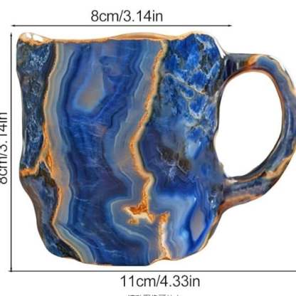 Gobelet design à structure cristalline – Tasse de luxe pour café, thé et boissons froides | Sansoti