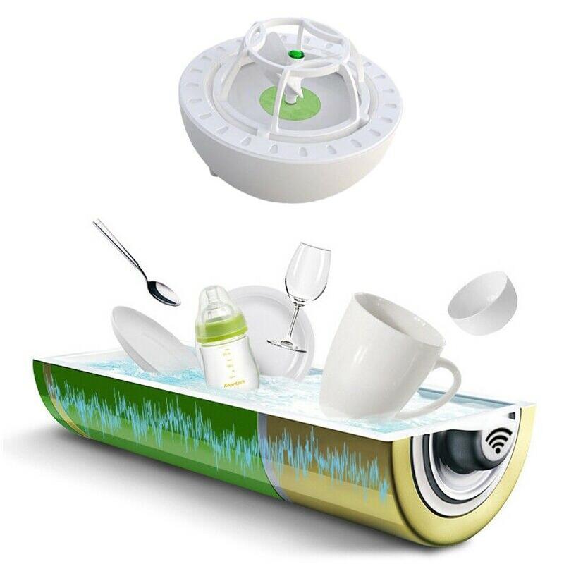 Compact ultrasonic cleaning device, USB, multifunctional, for kitchen, camping and travel, portable, easy to use | Sansoti