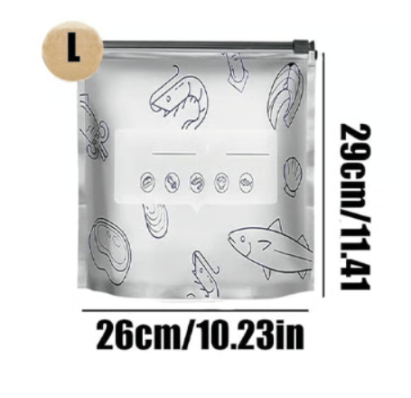 Herbruikbare Vershoudzakken met Zip-Sluiting Aluminium 20 Stuks Set voor Groenten Fruit Snacks Koelkast | Sansoti