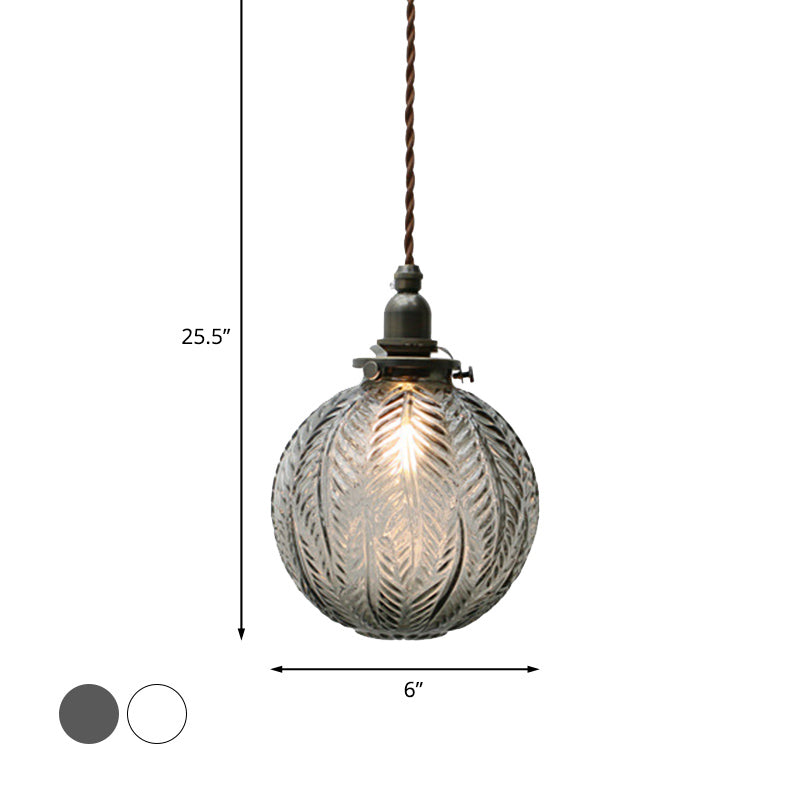 Suspension en Verre avec Design Plume – Verre Fumé ou Transparent – Douille E14 – Style Colonial | Sansoti