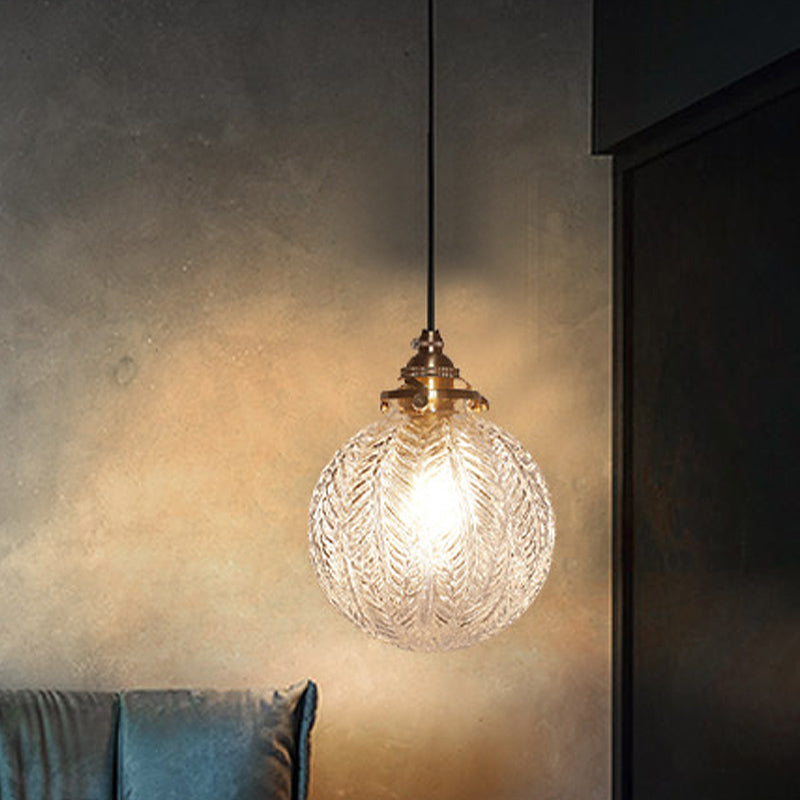 Suspension en Verre avec Design Plume – Verre Fumé ou Transparent – Douille E14 – Style Colonial | Sansoti