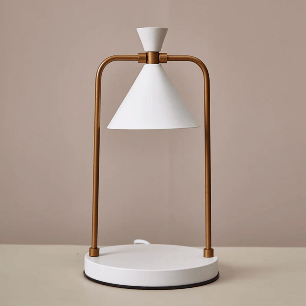 Lampe chauffe-bougie électrique, intensité réglable, cuivre, design rétro, éclairage LED pour bougies parfumées, maison | Sansoti