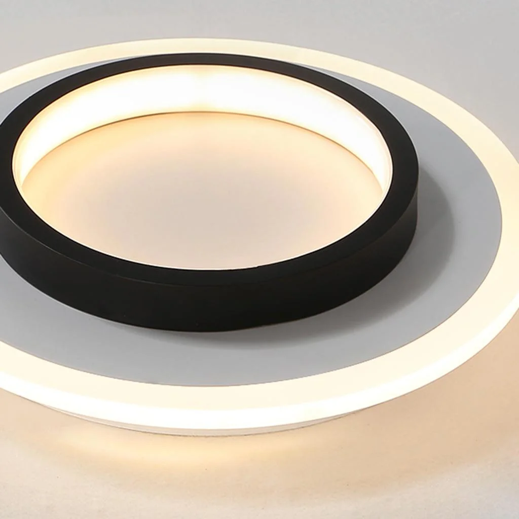 LED Ceiling Lamp Round 10W 20W Black White Bedroom Hall Living Room Modern Ceiling Lighting Low Ceiling Lamp | Sansoti