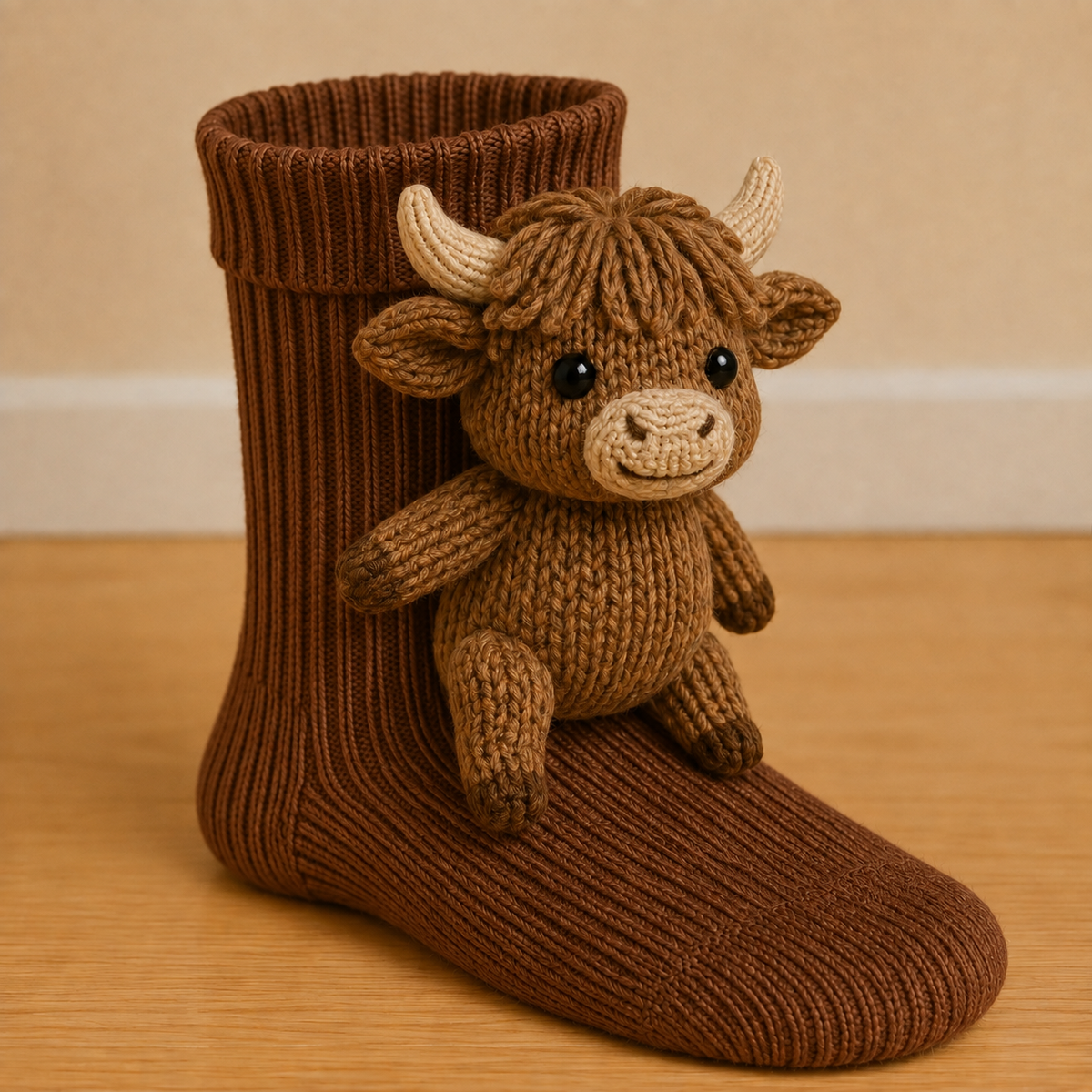 Plush House Socks with 3D Animal Print and Non-Slip Sole - Warm Slippers for Cozy Winter Comfort at Home | Sansoti