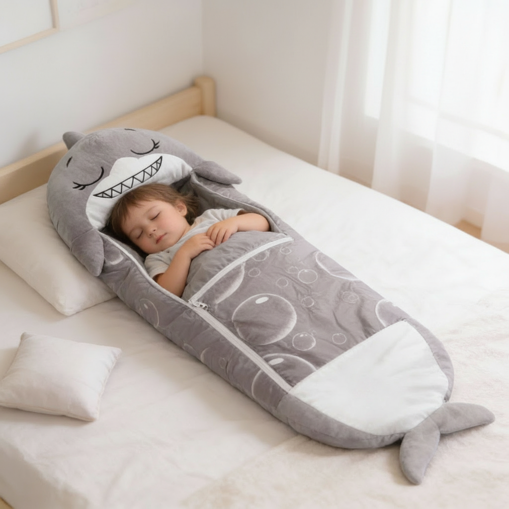Foldable Children's Sleeping Bag in an Animal Shape – Soft and Cozy for Naps, Sleepovers, and Travel | Sansoti