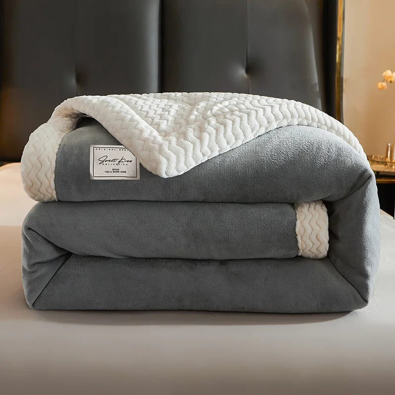 Soft Fleece Blanket – Warm & Luxurious Throw for Sofa & Bed – Extra Soft Cuddle Blanket for Autumn & Winter | Sansoti