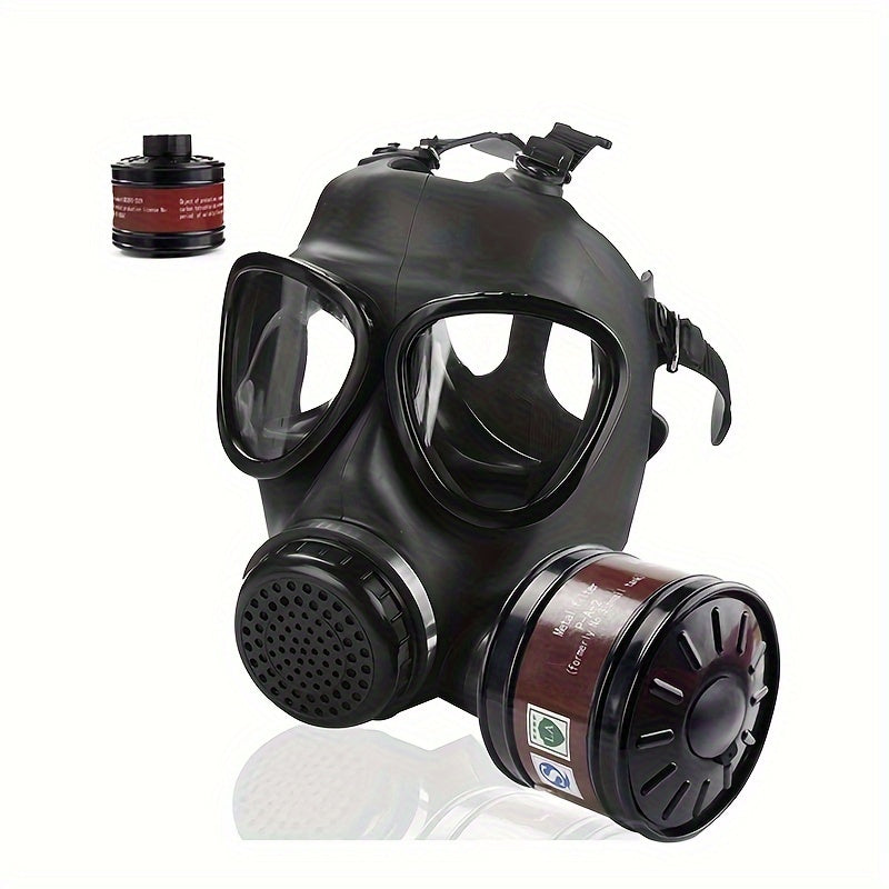 Full-Face Gas Mask with 40 mm Activated Carbon Filter for Optimal Protection Against Chemicals and Dust | Sansoti