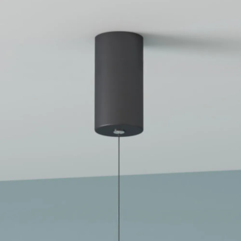 Minimalist Linear Pendant Bedside Lamp in Black Metal with Warm Light for Bedroom, Kitchen, Living Room | Sansoti