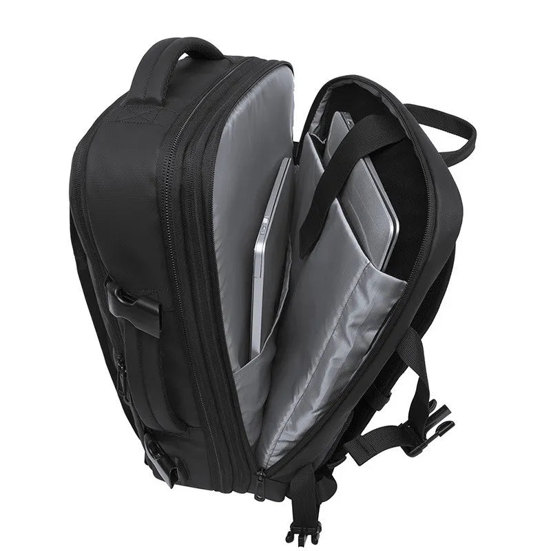 Business Casual Backpack Black Blue Green Grey Pink | Versatile Daypack for Work Travel Laptop School | Premium Waterproof Polyester Travel Backpack 15 inch Laptop Compartment | Ergonomic Padded Shoulder Straps | Sansoti
