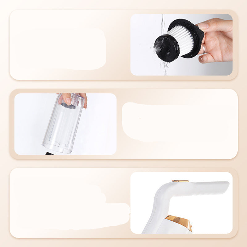 Rechargeable Stick Vacuum Cleaner 150 AW Suction Power with LED Light and Rotating Brush for Home and Car | Sansoti