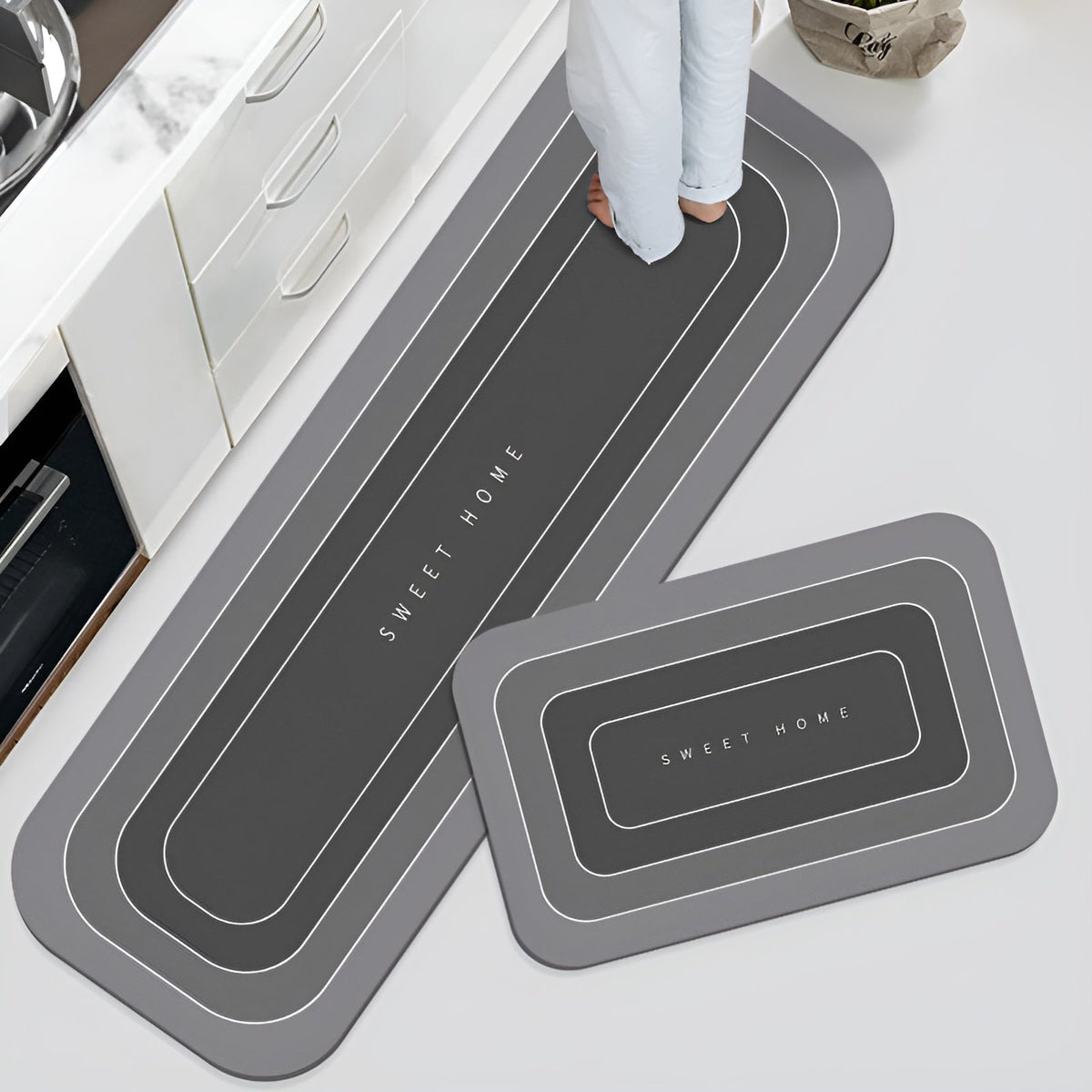 Antislip Badmat Ultra Absorberend Zacht Ademend Sneldrogend Microvezel voor Douche Bad Toilet 40-160 cm | Sansoti