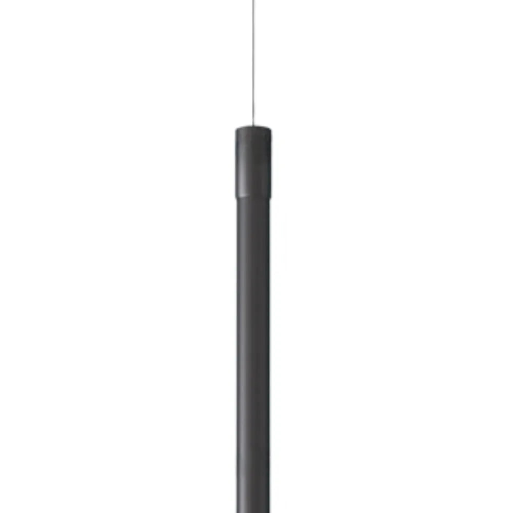 Minimalist Linear Pendant Bedside Lamp in Black Metal with Warm Light for Bedroom, Kitchen, Living Room | Sansoti
