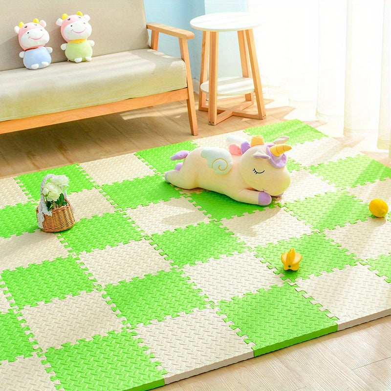 Bunte Puzzlematten für Kinder 30x30cm - Set mit 10 EVA-Schaumstofffliesen | Sansoti