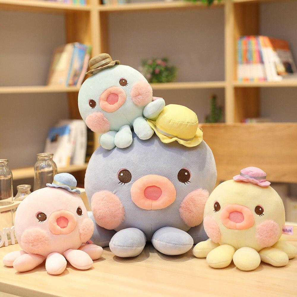 Peluche pieuvre douce 30 cm 40 cm, jouet en peluche pour enfants, doudou réconfortant, décoration de chambre de bébé, idée cadeau | Sansoti