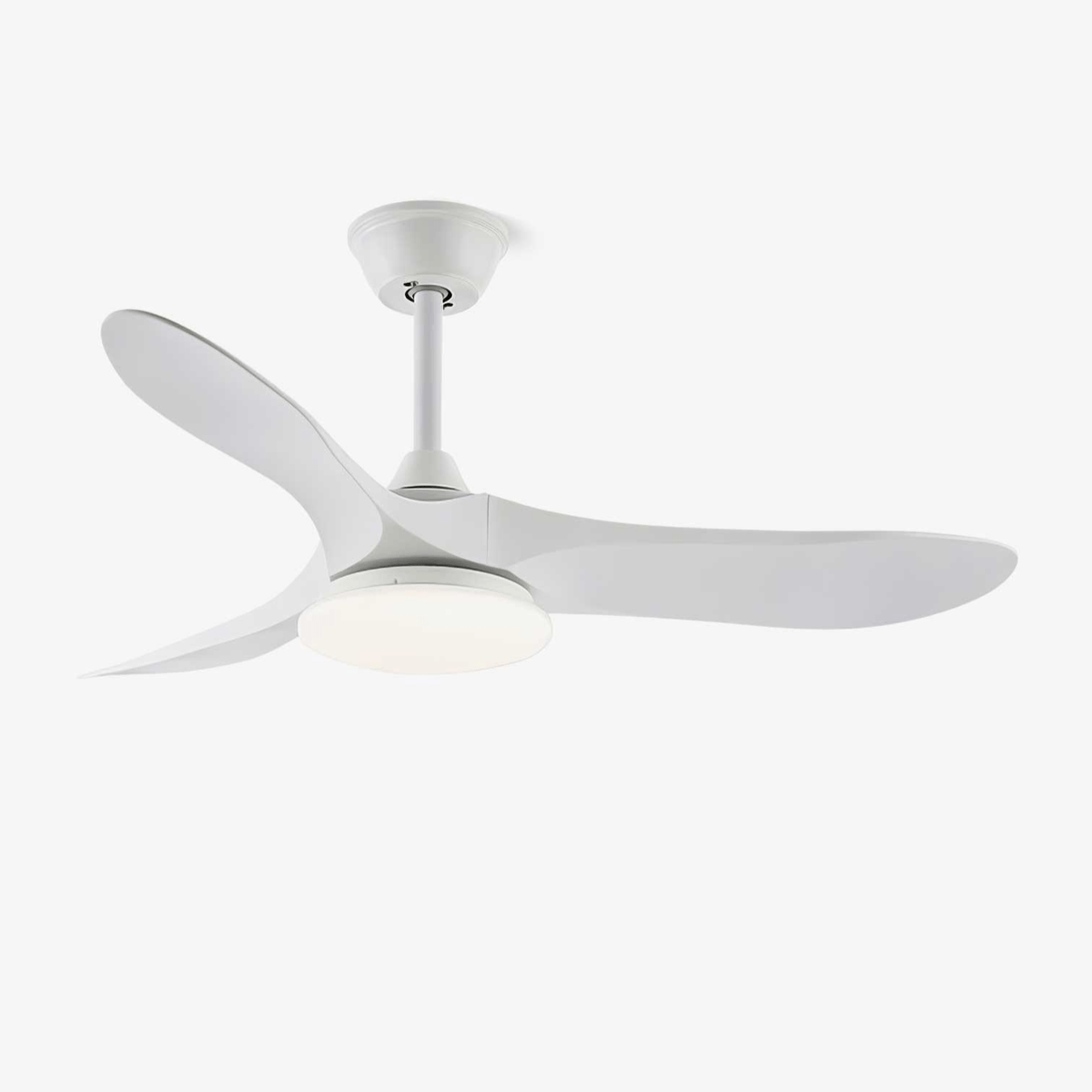Deckenventilator mit LED-Beleuchtung — Modernes Design mit Holzmaserung und 6 Geschwindigkeiten | Sansoti