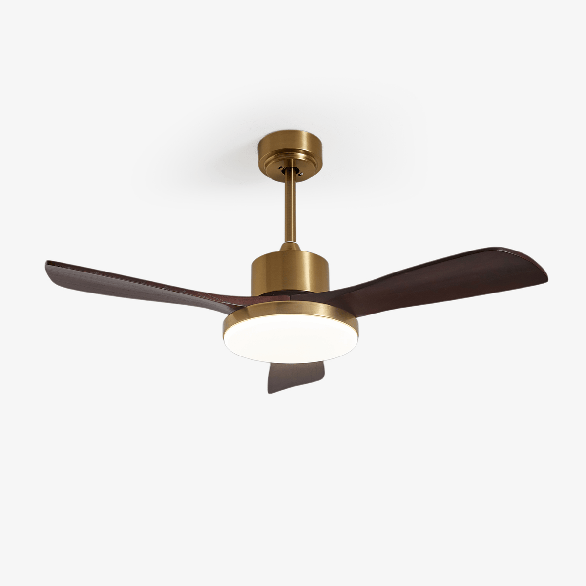 Moderner Deckenventilator mit Beleuchtung – Holzblätter & Fernbedienung | Sansoti