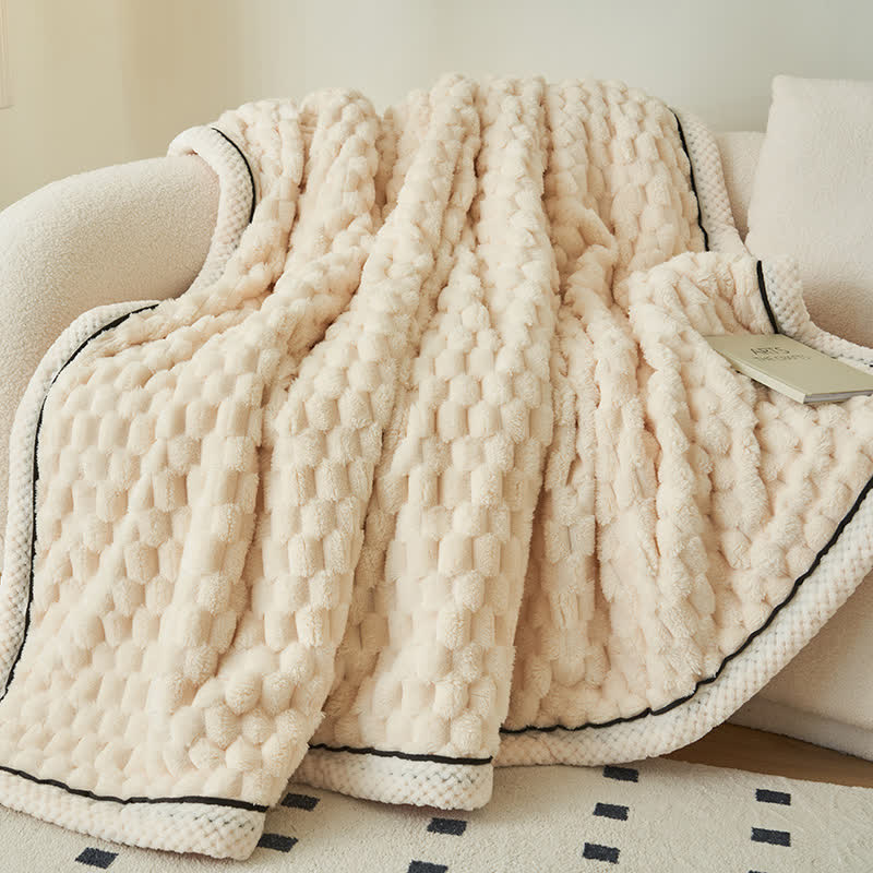 Weiche Coral-Fleece-Decke – Warme Wendbare Plaid für Sofa & Bett