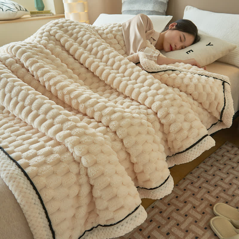 Weiche Coral-Fleece-Decke – Warme Wendbare Plaid für Sofa & Bett