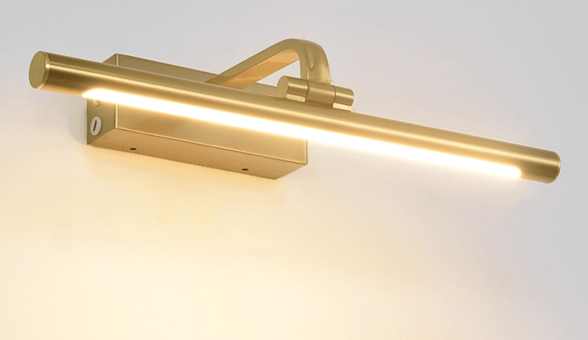 Éclairage rechargeable pour tableaux, doré, avec lampe sans fil USB pour cadre, art, photos et mur | Sansoti