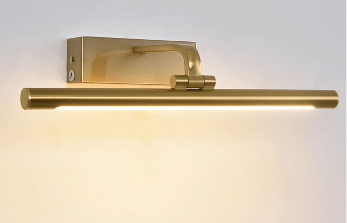 Éclairage rechargeable pour tableaux, doré, avec lampe sans fil USB pour cadre, art, photos et mur | Sansoti