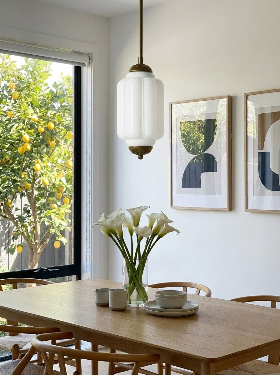 Vintage Glass Pendant Lamp with Nostalgic Look – Refined Lighting for Dining Room and Kitchen | Sansoti
