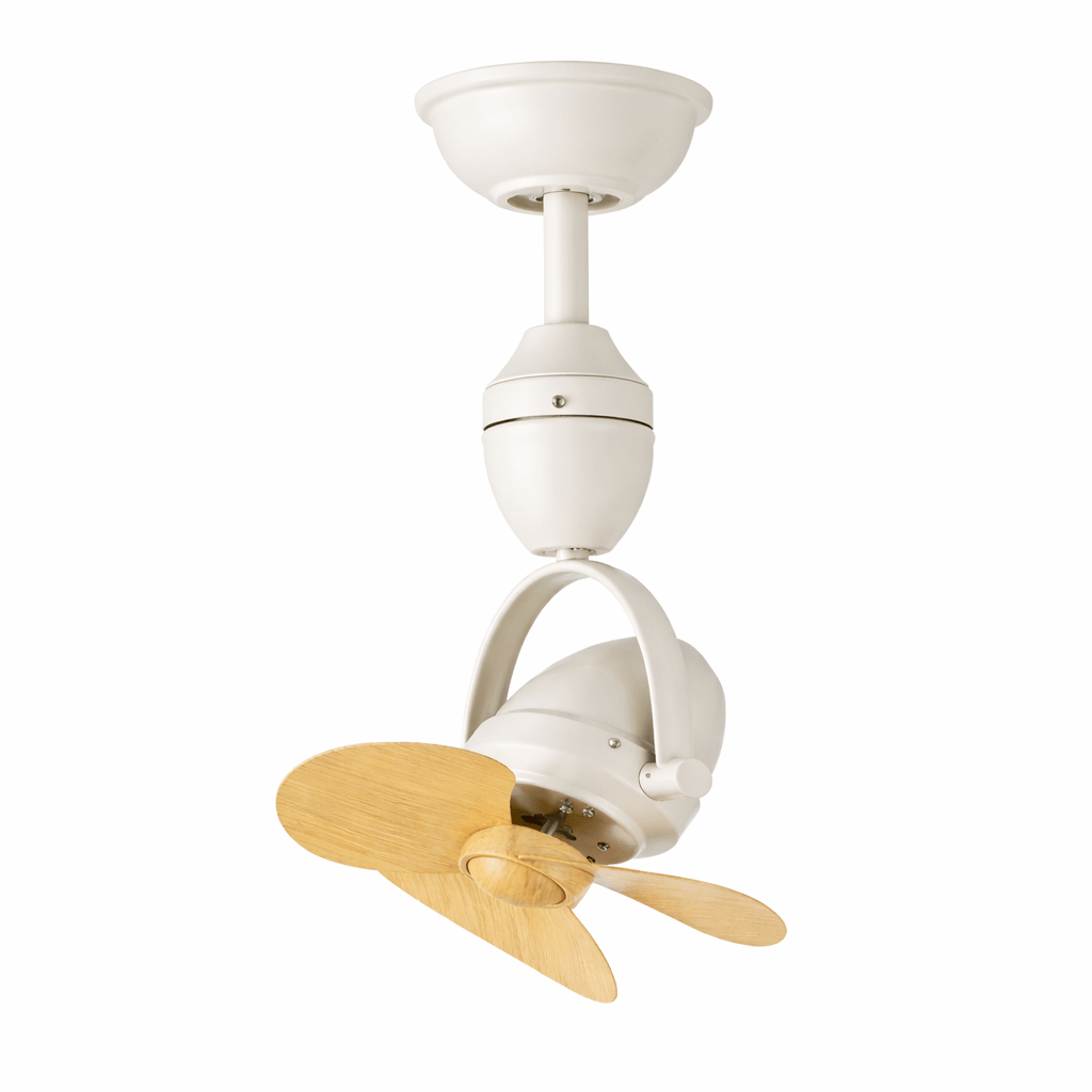 Retro Ceiling Fan with Rotatable Light Source Black & Walnut Ø35cm | Sansoti