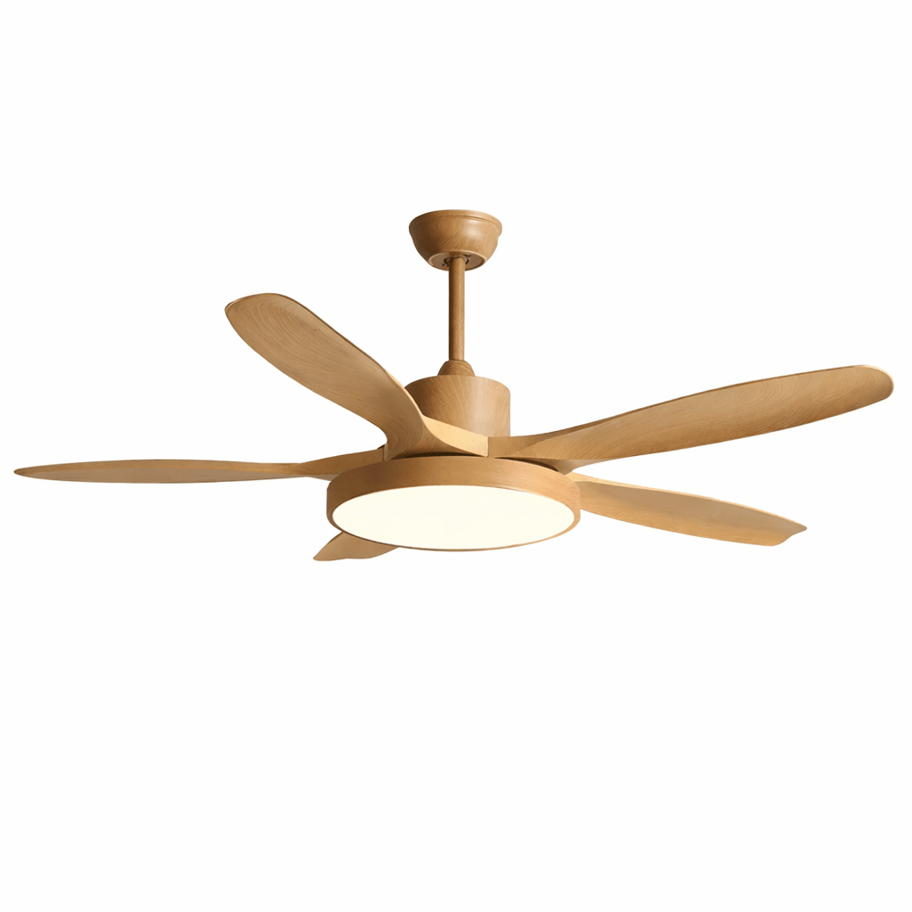Design Ceiling Fan with Integrated Lighting StillWind – 132 cm Blade Span – Wood-Look ABS Blades – LED – Remote Control – 6 Speeds | Sansoti