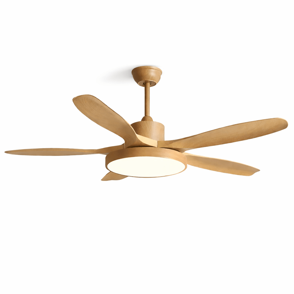 Design Ceiling Fan with Integrated Lighting StillWind – 132 cm Blade Span – Wood-Look ABS Blades – LED – Remote Control – 6 Speeds | Sansoti