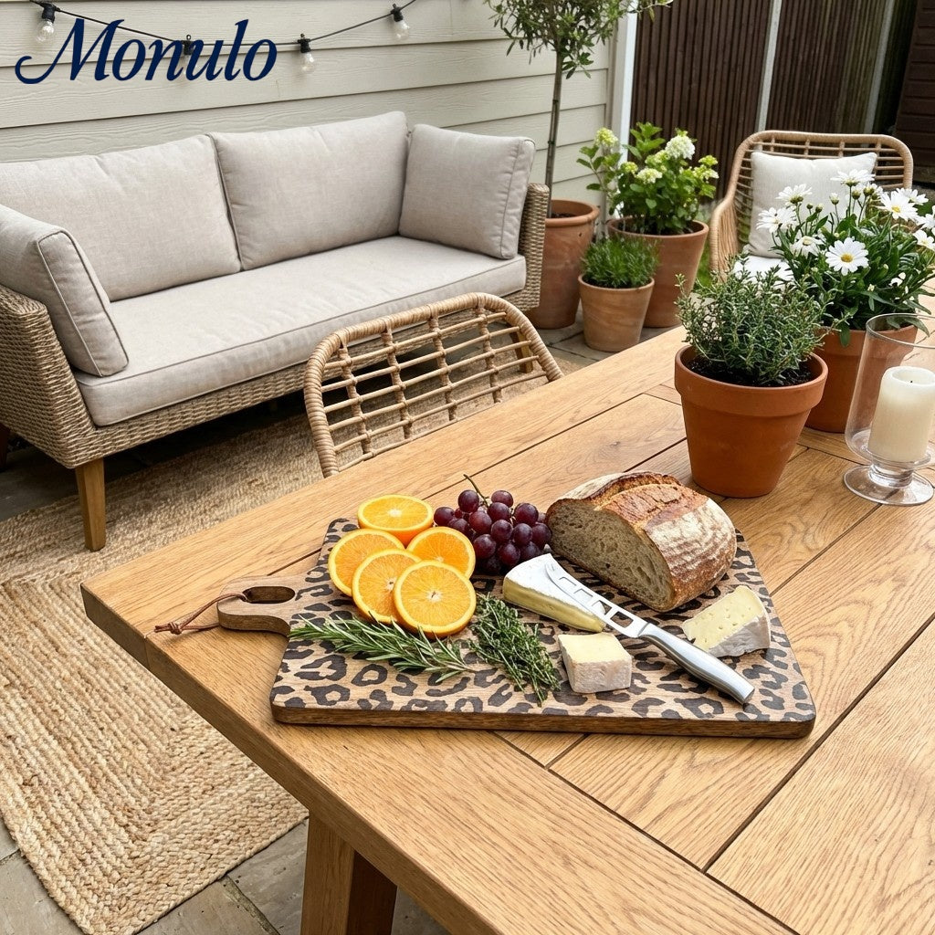 Holz Servierbrett Sapele Holz Rund und Eckig Skandinavisches Design für Küche und Tisch | Sansoti