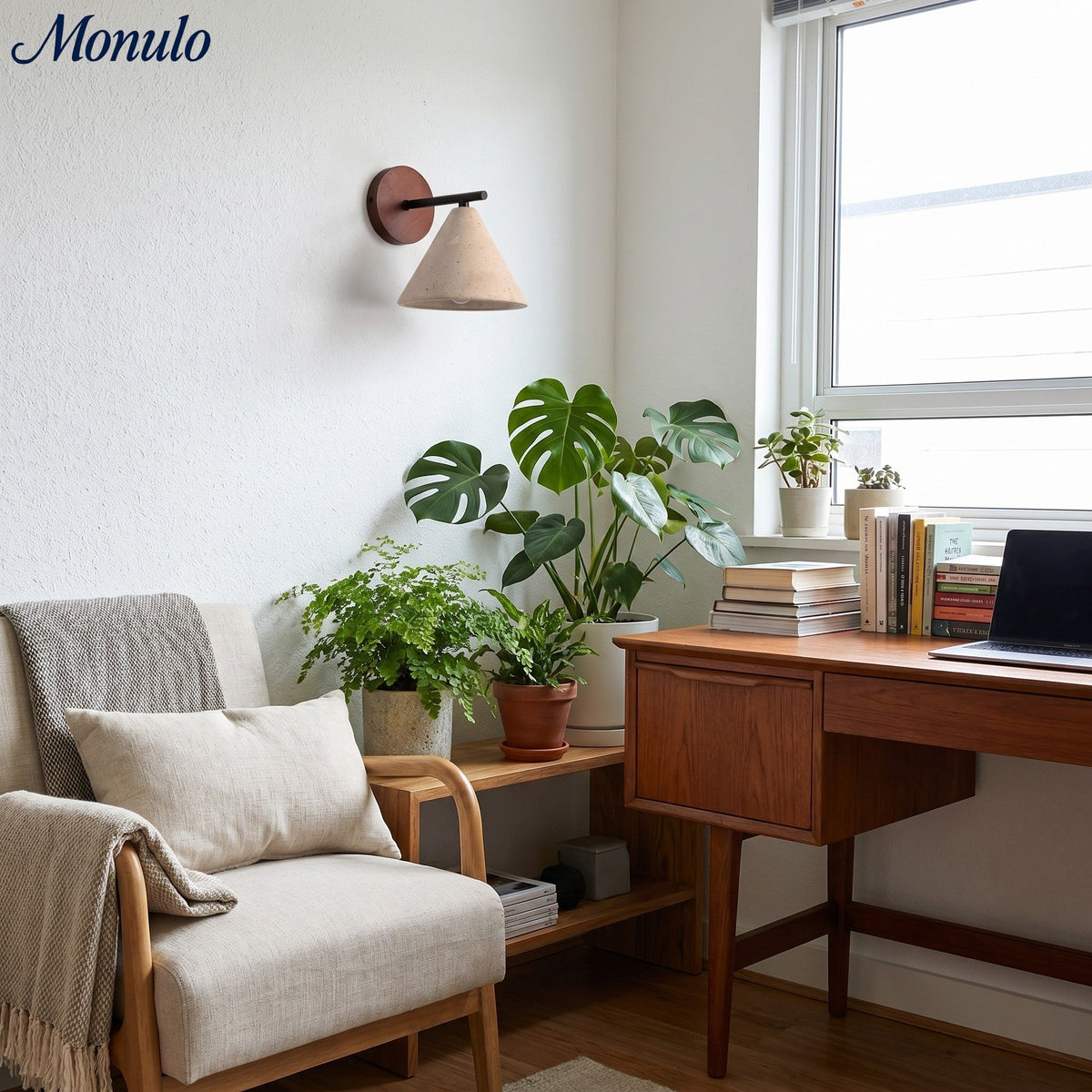 Travertijn Wandlamp Taps Toelopend Design Minimalistische Accentverlichting Slaapkamer Woonkamer | Sansoti