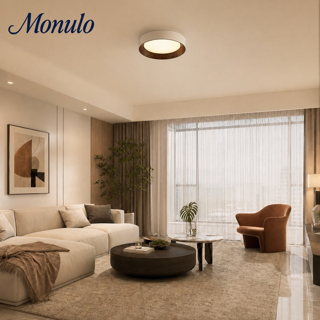 Minimalist Round Low-Profile Ceiling Lamp Bedroom Ceiling Lighting LED | Sansoti