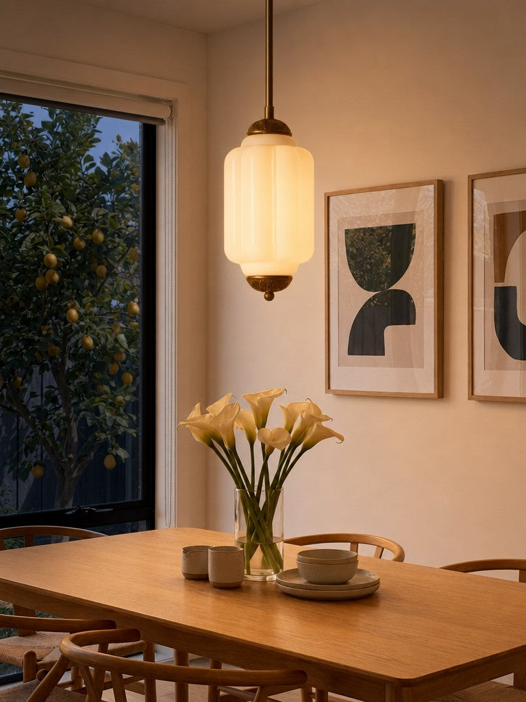 Vintage Glass Pendant Lamp with Nostalgic Look – Refined Lighting for Dining Room and Kitchen | Sansoti