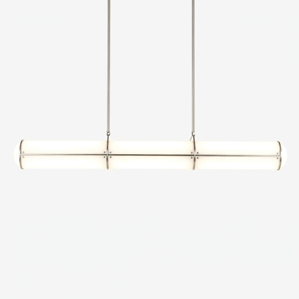 Endless Cylindrical Pendant Light, Modern Linear Lighting for Dining Table and Living Room, Integrated LED Floating Light Line, Architectural Lighting