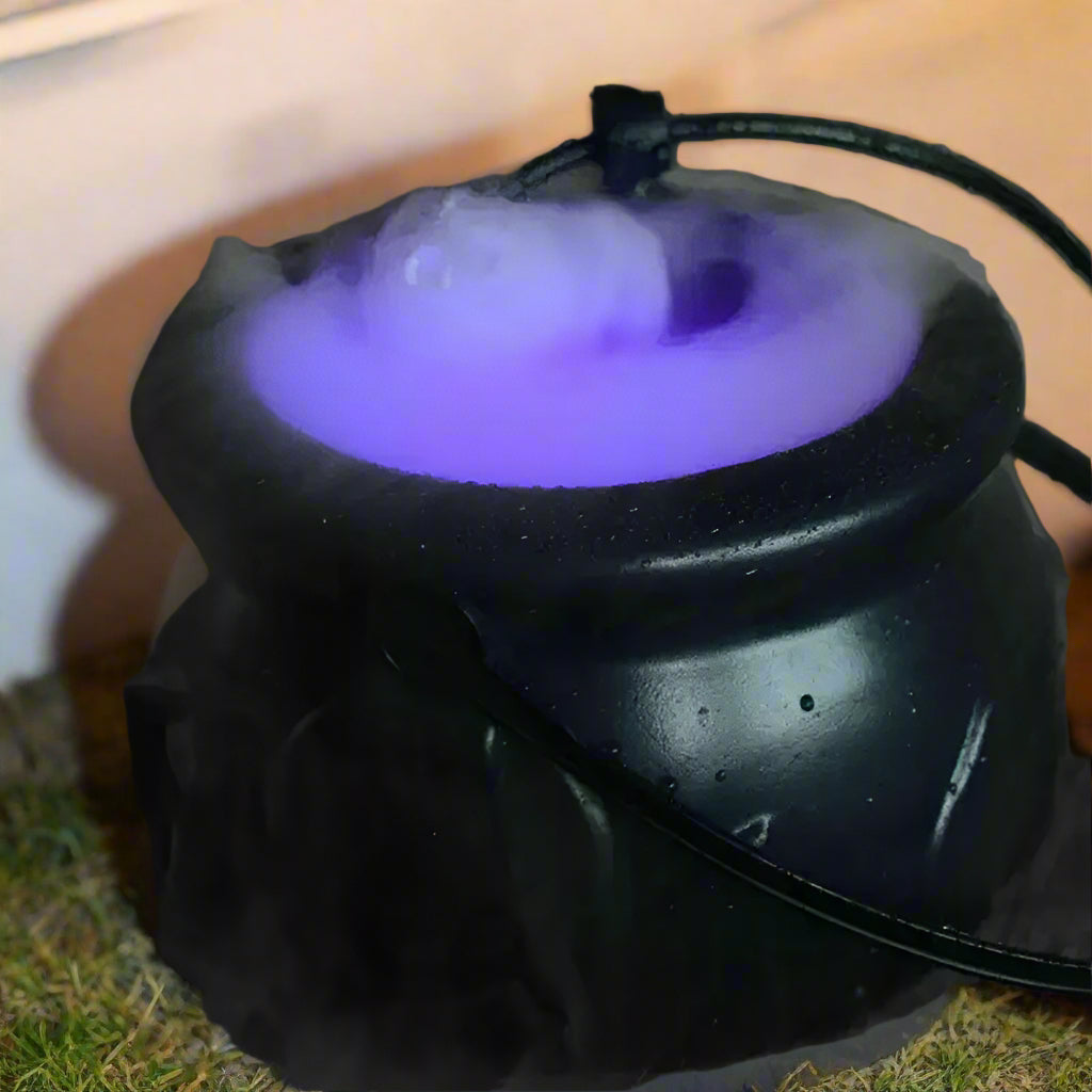Heksenketel Mistmachine met LED Verlichting en Fonteinfunctie voor Halloween Feestdecoratie Griezelsfeer | Sansoti