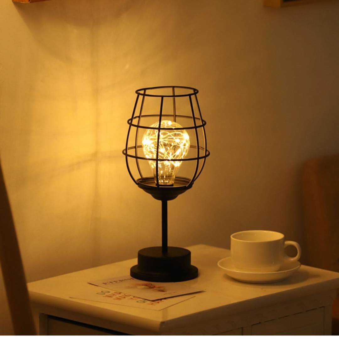 Wireless LED Steel Table Lamp – Cordless Ambient Lighting for Living Room, Bedroom, and Table | Sansoti