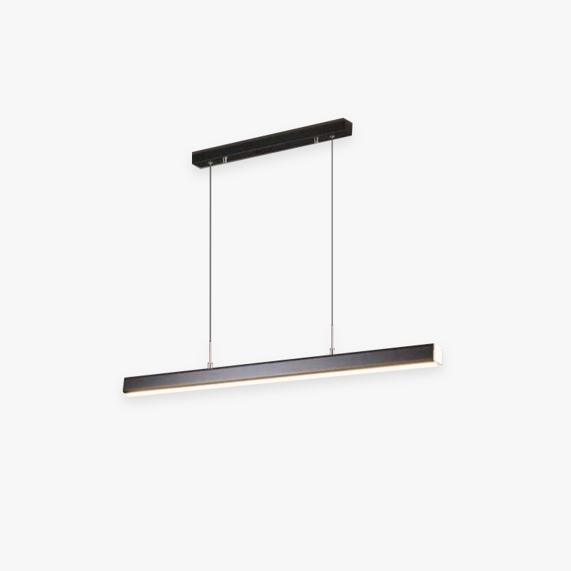 Hanglamp LED Lineair Metaal Zwart Bruin Dimbaar Modern Design Eettafel Keukeneiland Eethoek Verlichting | Sansoti
