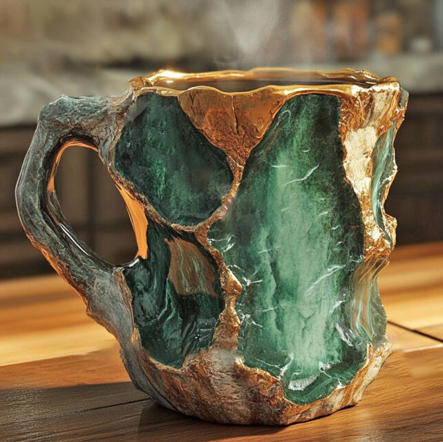Gobelet design à structure cristalline – Tasse de luxe pour café, thé et boissons froides | Sansoti