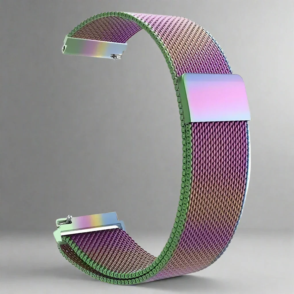 Milanese Mesh Horlogeband Roestvrij Staal Quick-Release Verstelbaar Polsband Smartwatch Accessoire Stijlvol | Sansoti