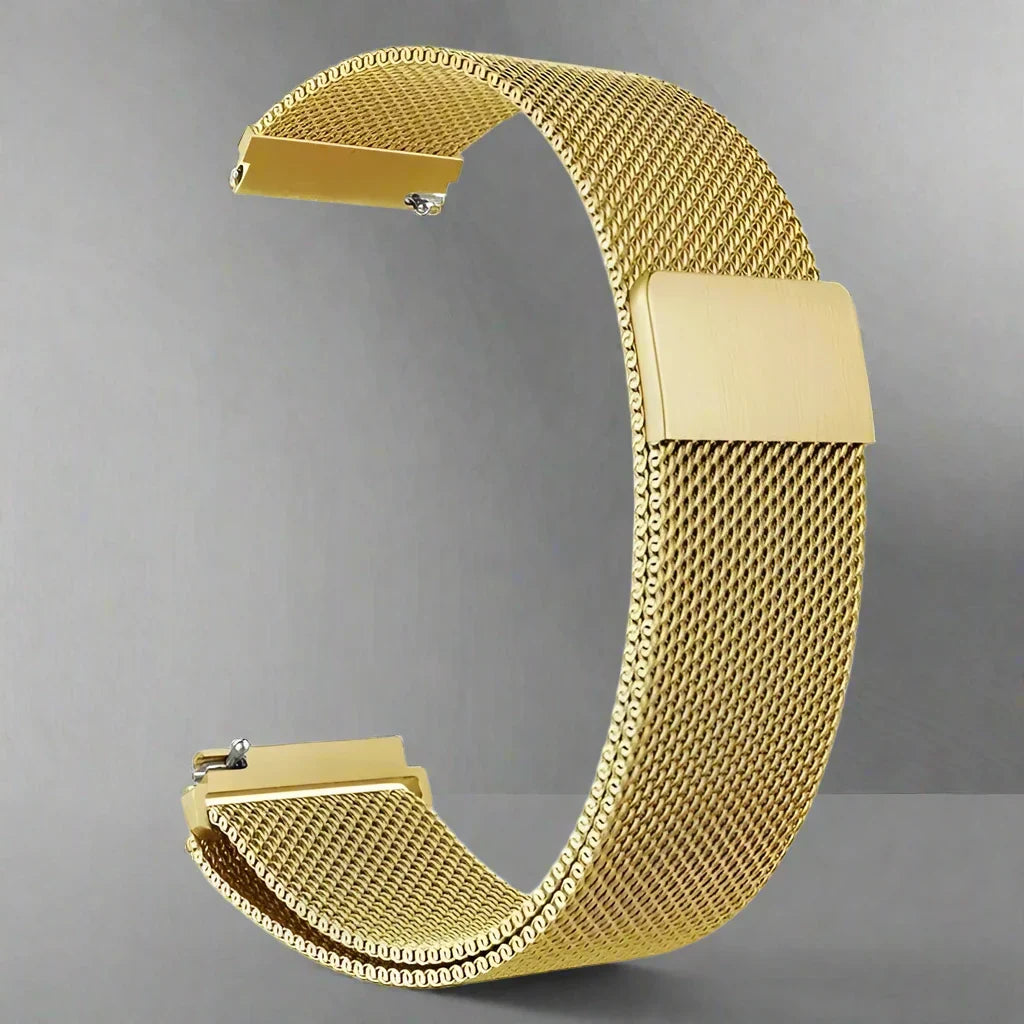 Milanese Mesh Horlogeband Roestvrij Staal Quick-Release Verstelbaar Polsband Smartwatch Accessoire Stijlvol | Sansoti