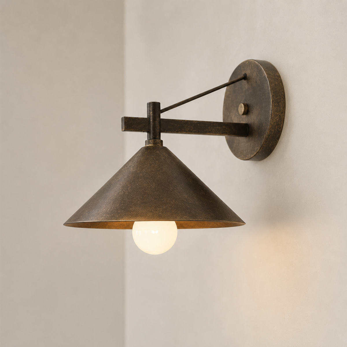 Industriële Buitenwandlamp Waterdicht Metaal E27 Fitting Zwart Goud Brons Balkon Terras Tuin Verlichting | Sansoti