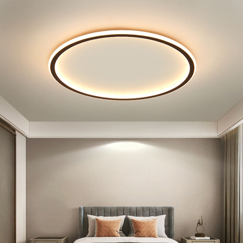 Round Dimmable LED Ceiling Light with Remote Control for Dining Room and Living Room, Scandinavian Design, Atmospheric | Sansoti