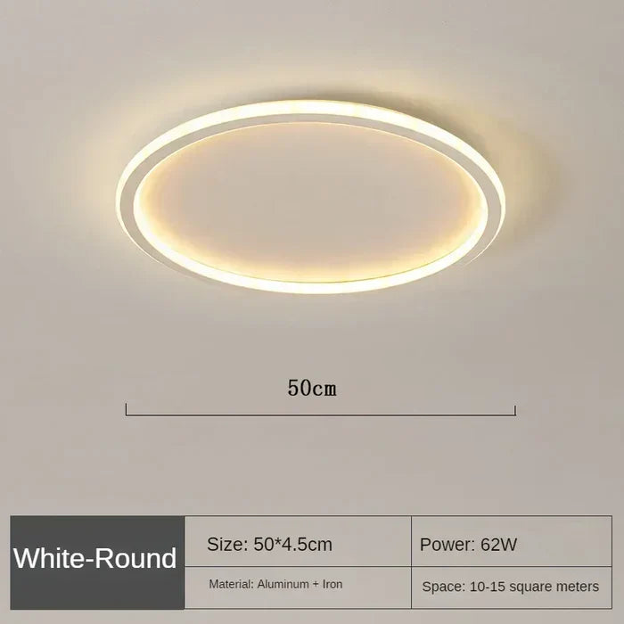 Round Ceiling Lamp Scandinavian Design Gold Black White 20-50cm LED Dimmable Metal Glass Living Room Bedroom Dining Room | Sansoti