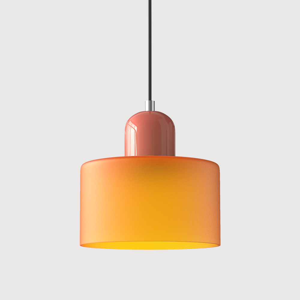 KORA Glazen Hanglamp | Bauhaus-Design Geometrisch Licht | Verstelbaar | E27 | Scandinavisch Interieur Verlichting | Sansoti