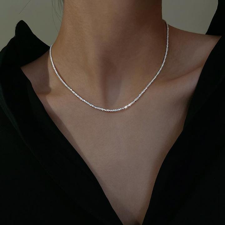 Starlight Necklace Set Silver 925 Sterling 2 Lengths Fine Chains | Sansoti